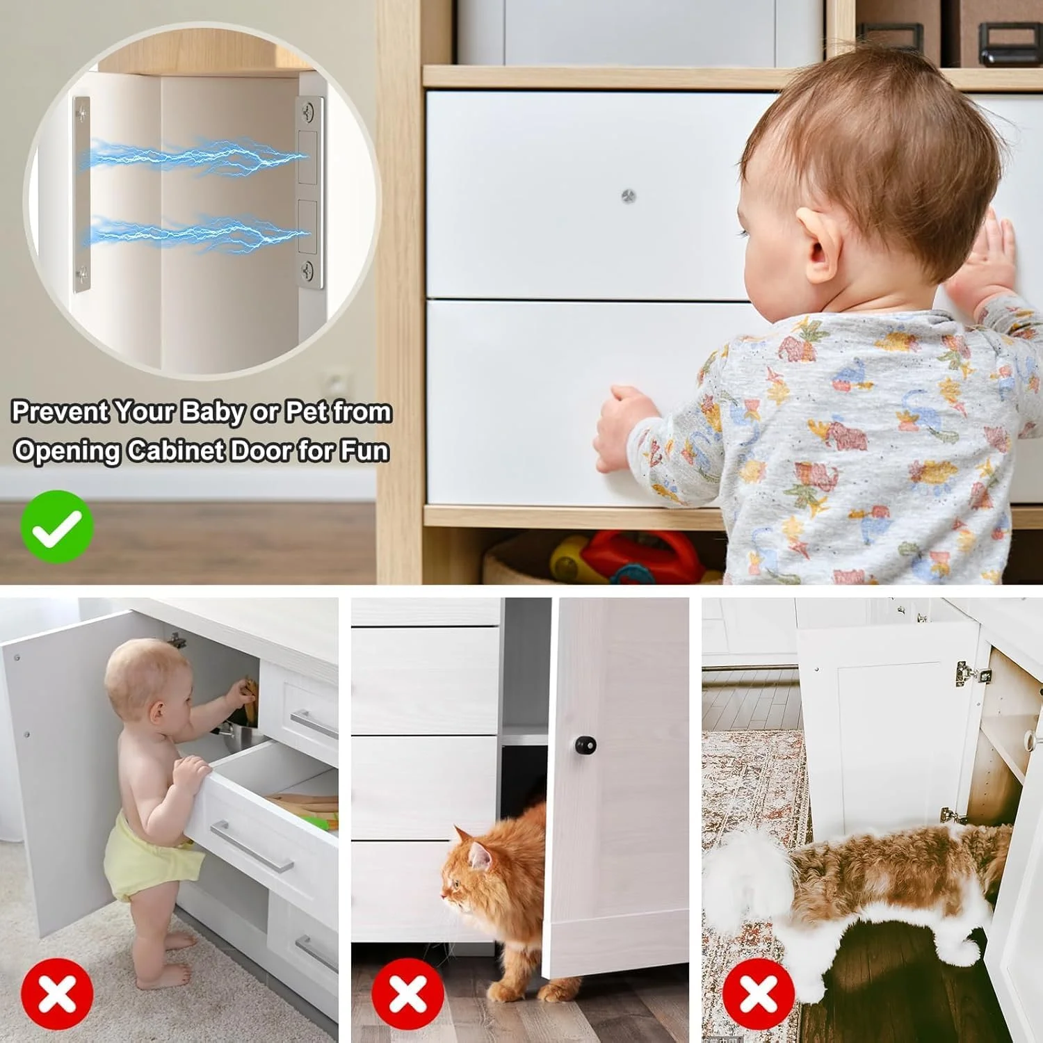 بسته 2 عددی قفل مگنتی فوق العاده نازک WSTELHH برای درب کابینت، بست مگنتی کشو برای کمد لباس، قفل مگنتی باریک دوتایی برای بستن درب کمد مبلمان بسته 2 عددی قفل مگنتی فوق العاده نازک WSTELHH برای درب کابینت، بست مگنتی کشو برای کمد لباس، قفل مگنتی باریک دوتایی برای بستن درب کمد مبلمان