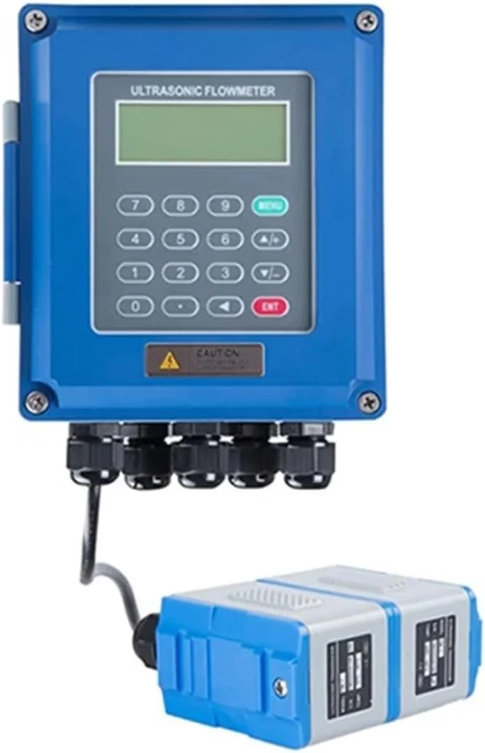 فلومتر دیجیتال التراسونیک صنعتی جدا از هم سنسور جریان آب ثابت JUF-2000B