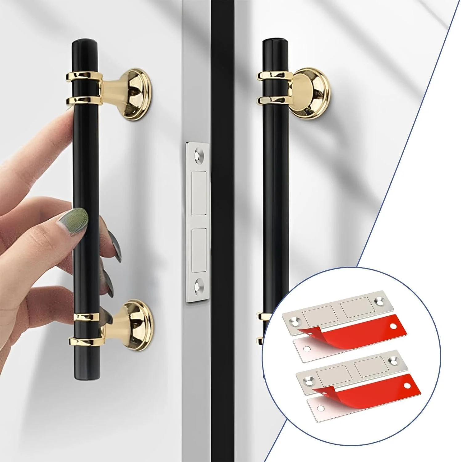 بسته 2 عددی قفل مگنتی فوق العاده نازک WSTELHH برای درب کابینت، بست مگنتی کشو برای کمد لباس، قفل مگنتی باریک دوتایی برای بستن درب کمد مبلمان بسته 2 عددی قفل مگنتی فوق العاده نازک WSTELHH برای درب کابینت، بست مگنتی کشو برای کمد لباس، قفل مگنتی باریک دوتایی برای بستن درب کمد مبلمان