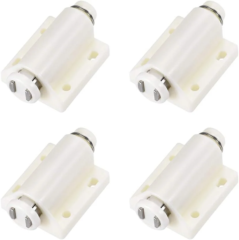 گیره لمسی مگنتی فشاری uxcell برای درب کابینت، کمد و کشو، سفید، 4 عدد