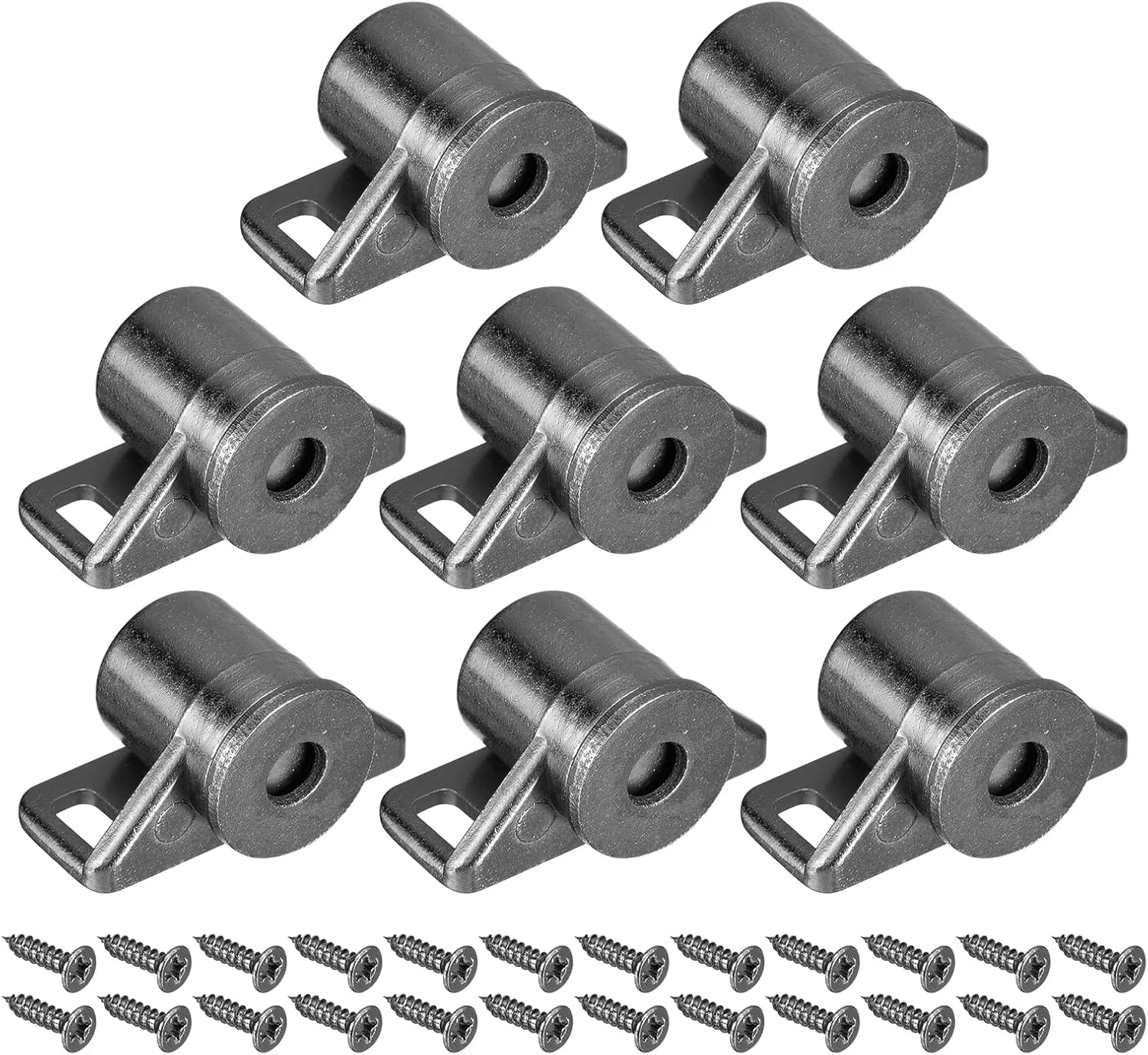 یوکسیل 8 عدد قفل مگنتی درب کابینت آلیاژ روی بست سخت افزاری درب کابینت برای درب های مبلمان کمد آشپزخانه، خاکستری