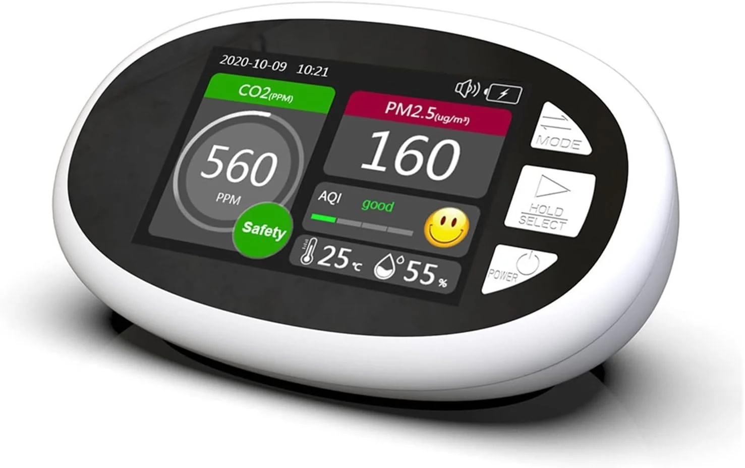 ردیاب کیفیت هوا، ردیاب دی اکسید کربن، آلارم دی اکسید کربن، ردیاب PM2.5 برای خانه، دفتر و مدرسه