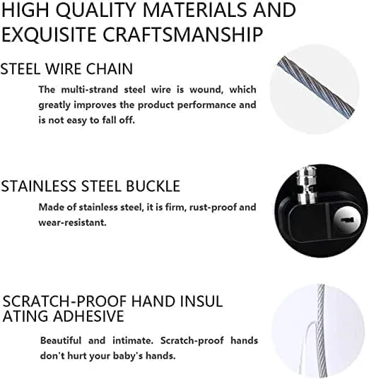 قفل ایمنی کودک URbazaar، بسته 2 عددی، قفل یخچال، قفل ترکیبی سنگین یخچال با 4 کلید، چسب قوی 3M بدون نیاز به سوراخکاری، مناسب برای کابینت ها، کمدها، کشوها، پنجره، نصب و استفاده آسان. قفل ایمنی کودک URbazaar، بسته 2 عددی، قفل یخچال، قفل ترکیبی سنگین یخچال با 4 کلید، چسب قوی 3M بدون نیاز به سوراخکاری، مناسب برای کابینت ها، کمدها، کشوها، پنجره، نصب و استفاده آسان.