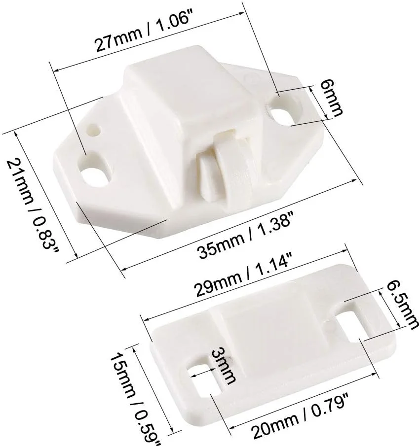 گیره غلتکی درب کابینت و کمد uxcell با غلتک ABS، بسته 10 عددی مدل a19053000ux0029 گیره غلتکی درب کابینت و کمد uxcell با غلتک ABS، بسته 10 عددی مدل a19053000ux0029