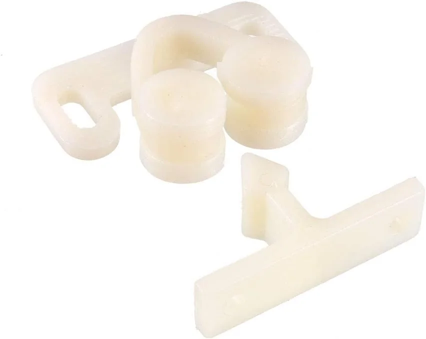 uxcell بست دوتایی غلتکی درب کمد کابینت مبلمان، لوازم جانبی ABS، 5 عدد a19053000ux0034