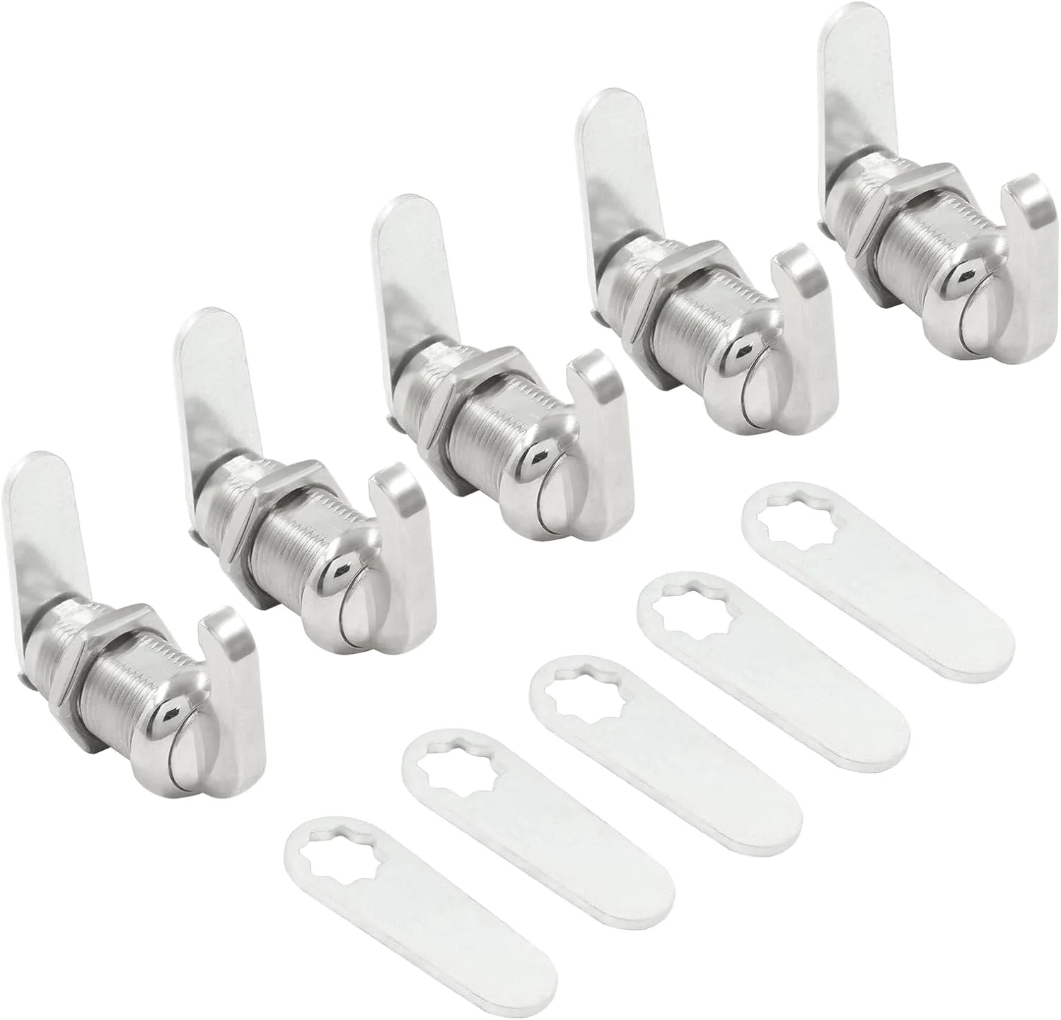 قفل کمری اهرمی بدون کلید Unlorspy، آلیاژ روی با روکش کروم، مناسب برای RV، کمپر، قایق و کشو، 5 عددی