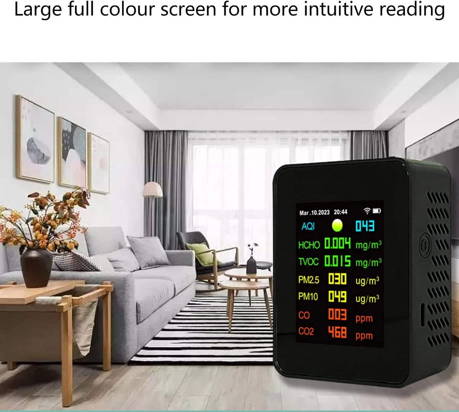 دستگاه مانیتور کیفیت هوا، صفحه نمایش LCD، آشکارساز دی اکسید کربن، تستر رومیزی، تستر آلودگی هوای داخلی، حسگر دی اکسید کربن، آنالایزر کیفیت هوا، دستگاه اندازه گیری دی اکسید کربن