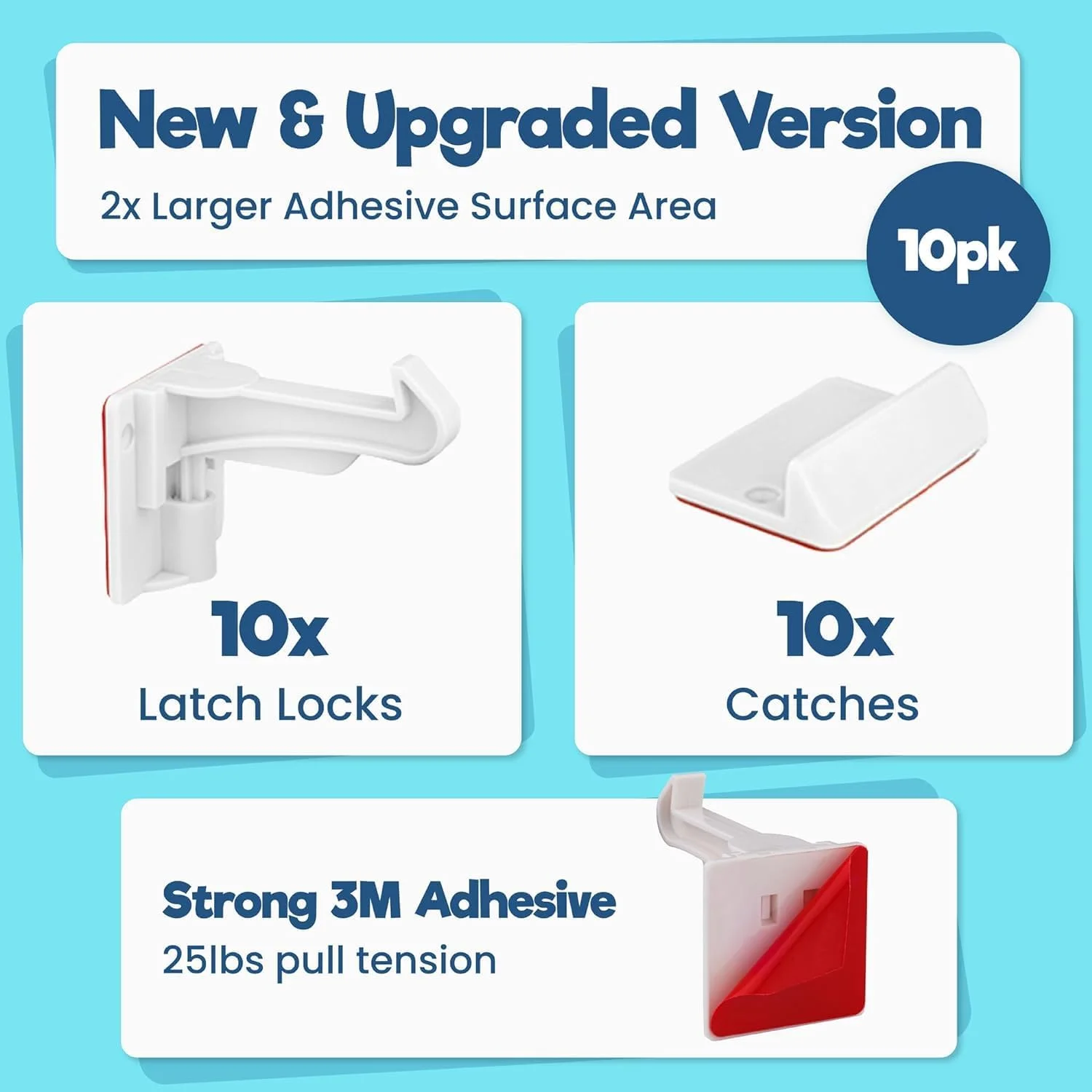 قفل کابینت کودک نامرئی ارتقا یافته (بسته 10 عددی) - بدون نیاز به سوراخکاری یا ابزار برای نصب، مناسب برای اکثر کابینت ها و کشوها، مناسب برای لبه های پیشخوان، بسیار ایمن قفل کابینت کودک نامرئی ارتقا یافته (بسته 10 عددی) - بدون نیاز به سوراخکاری یا ابزار برای نصب، مناسب برای اکثر کابینت ها و کشوها، مناسب برای لبه های پیشخوان، بسیار ایمن