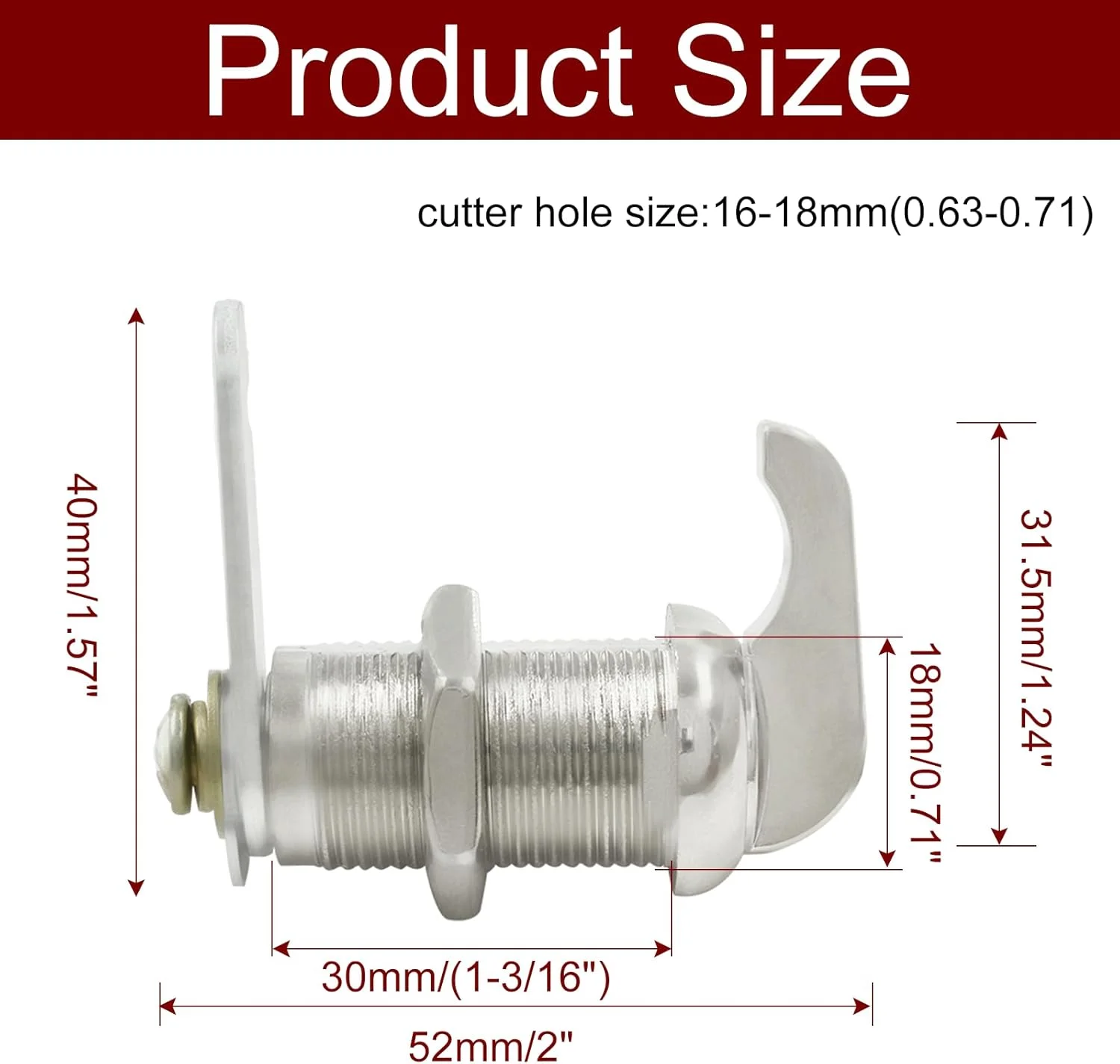 قفل کمری اهرمی بدون کلید Unlorspy، آلیاژ روی با روکش کروم، مناسب برای RV، کمپر، قایق و کشو، 5 عددی قفل کمری اهرمی بدون کلید Unlorspy، آلیاژ روی با روکش کروم، مناسب برای RV، کمپر، قایق و کشو، 5 عددی