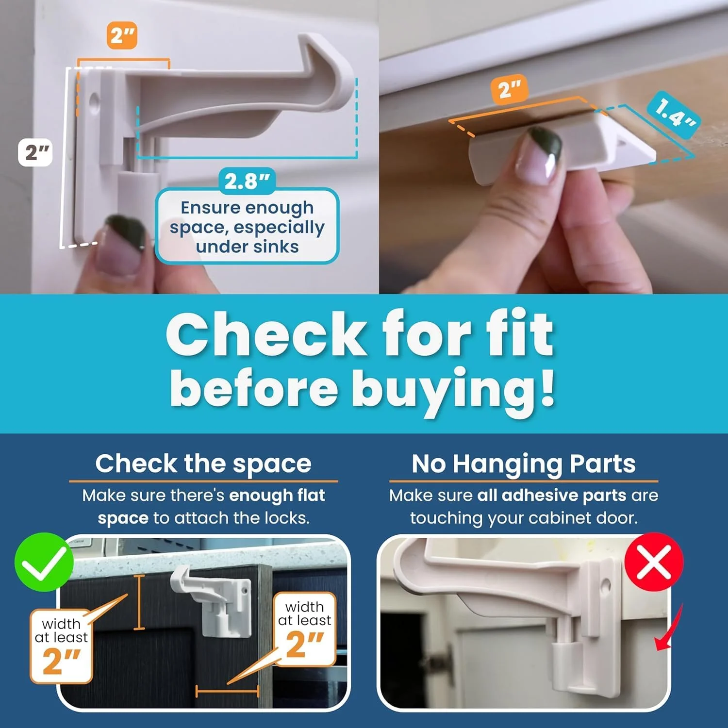 قفل کابینت کودک نامرئی ارتقا یافته (بسته 10 عددی) - بدون نیاز به سوراخکاری یا ابزار برای نصب، مناسب برای اکثر کابینت ها و کشوها، مناسب برای لبه های پیشخوان، بسیار ایمن قفل کابینت کودک نامرئی ارتقا یافته (بسته 10 عددی) - بدون نیاز به سوراخکاری یا ابزار برای نصب، مناسب برای اکثر کابینت ها و کشوها، مناسب برای لبه های پیشخوان، بسیار ایمن