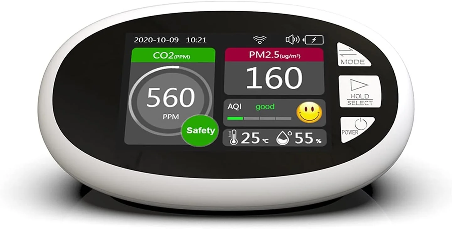 آشکارساز کیفیت هوا، آشکارساز دی اکسید کربن، سنجشگر هوا Pm2.5، تویا هوشمند وای فای، نسخه انگلیسی، برای استفاده در منزل، دفتر و مدرسه