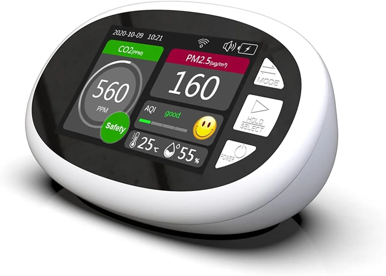 آشکارساز کیفیت هوا، آشکارساز دی اکسید کربن، سنجشگر هوا Pm2.5، تویا هوشمند وای فای، نسخه انگلیسی، برای استفاده در منزل، دفتر و مدرسه