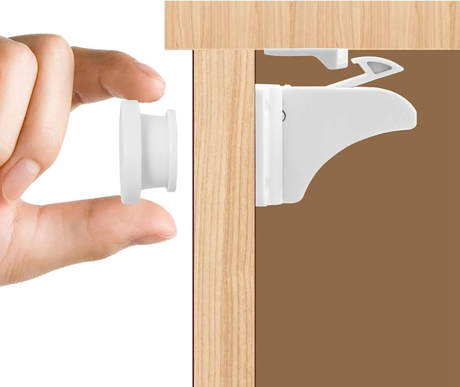 قفل مغناطیسی کابینت کودک Treela، 8 قفل + 2 کلید، قفل ایمنی کابینت کودک، بدون نیاز به پیچ یا سوراخ کاری، قفل ضد سرقت کابینت کودک، ضد باز شدن کابینت کشو