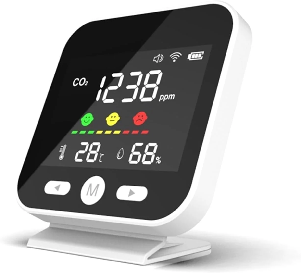 دستگاه نظارت بر کیفیت هوا، دستگاه اندازه گیری دی اکسید کربن، دستگاه اندازه گیری دما و رطوبت، دستگاه تست مادون قرمز NDIR، عمر باتری طولانی