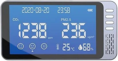 آشکارساز کیفیت هوا، آشکارساز دی اکسید کربن CO2 PM2.5 دیواری و سنجش دی اکسید کربن برای استفاده در منزل، دفتر و مدرسه