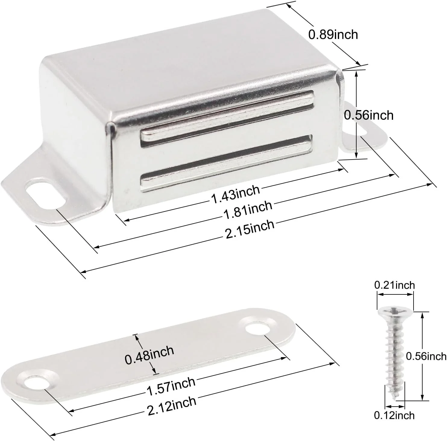 قفل مگنتی درب TuLick - 4 عدد قفل آهنربایی قوی برای درب کابینت آشپزخانه، کمد، کمد لباس، کرکره، درب مبلمان و کشو