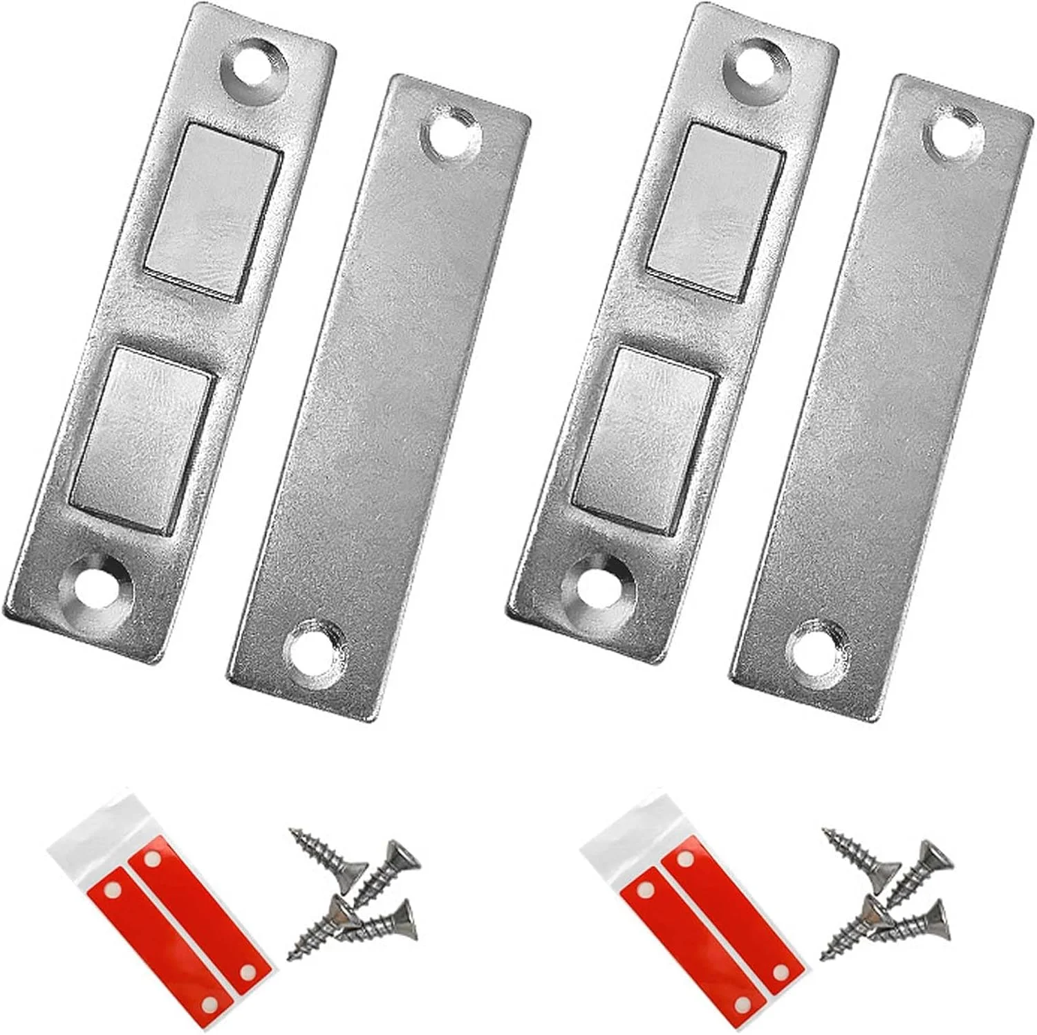 بسته 2 عددی مگنت درب Tolenre، مگنت خودچسب کابینت، بست مگنتی قوی درب، مگنت دوبل برای کشو، کمد لباس، بست مگنتی برای بستن درب کابینت مبلمان