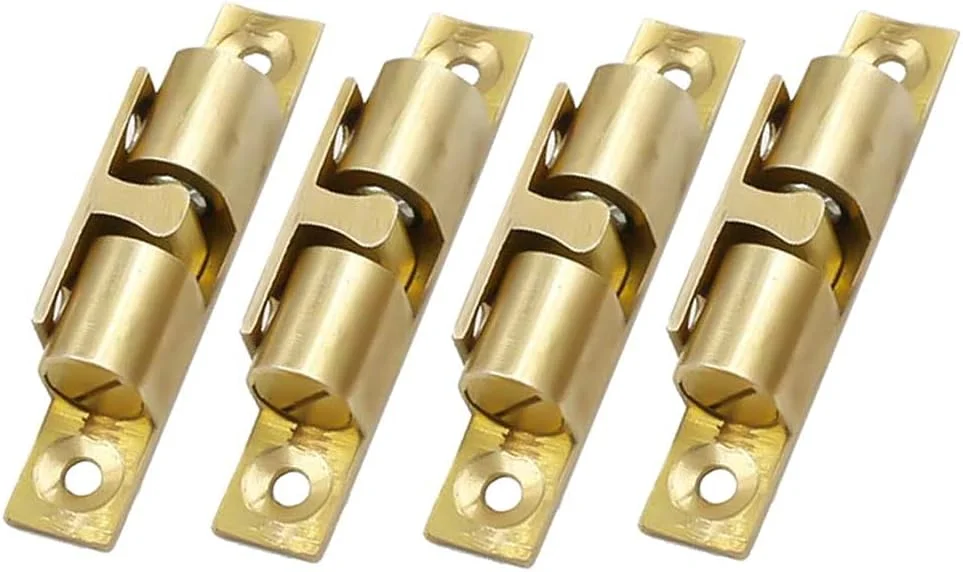 گیره غلتکی دو توپی کابینت Teensery، جنس برنجی، مناسب درب کابینت، سخت افزار مبلمان، مناسب برای درب کمد و کابینت، طول 47 میلی متر، 4 عدد