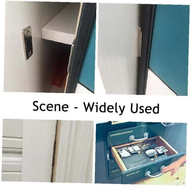 ست 2 عددی قفل مگنتی قوی درب، مگنت درب برای کابینت و کمد مبلمان به همراه پیچ، فوق العاده نازک ست 2 عددی قفل مگنتی قوی درب، مگنت درب برای کابینت و کمد مبلمان به همراه پیچ، فوق العاده نازک