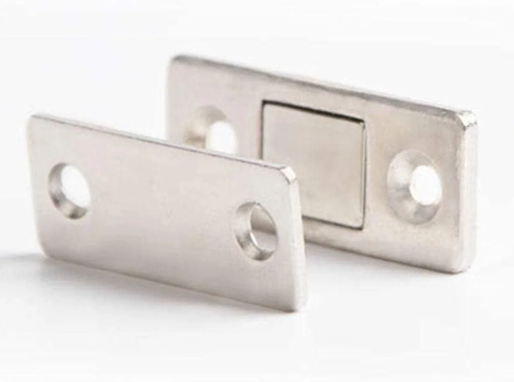 مگنت درب کابینت قوی، آهنربای فولادی مخفی کشو برای کمد مبلمان به همراه پیچ و بست مغناطیسی