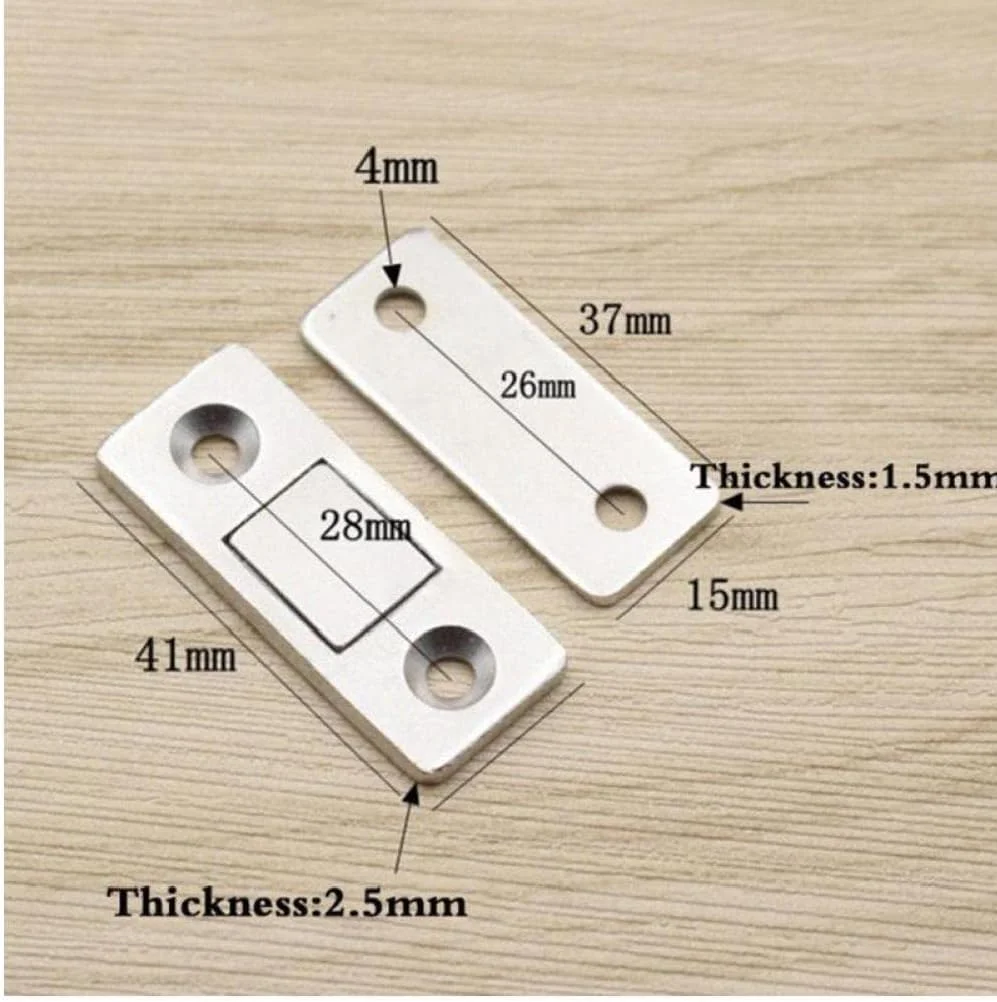 ست 2 عددی مگنت درب قوی، مگنت باریک کوچک برای درب کابینت و کمد مبلمان به همراه پیچ
