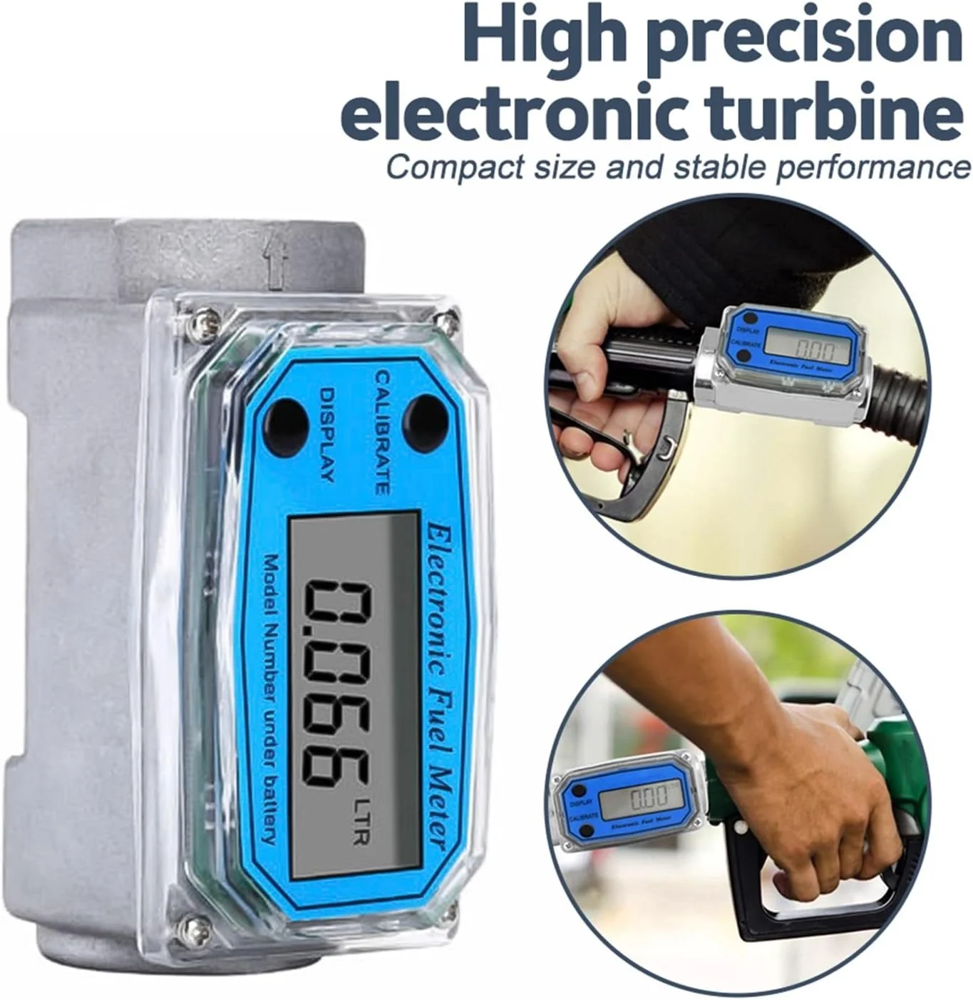 فلومتر آب، دبی سنج دیجیتال، جریان سنج 1 اینچ NPT LED اعداد سوخت نفت سفید بنزین متر، نشانگر جریان PCB سنسور شمارنده