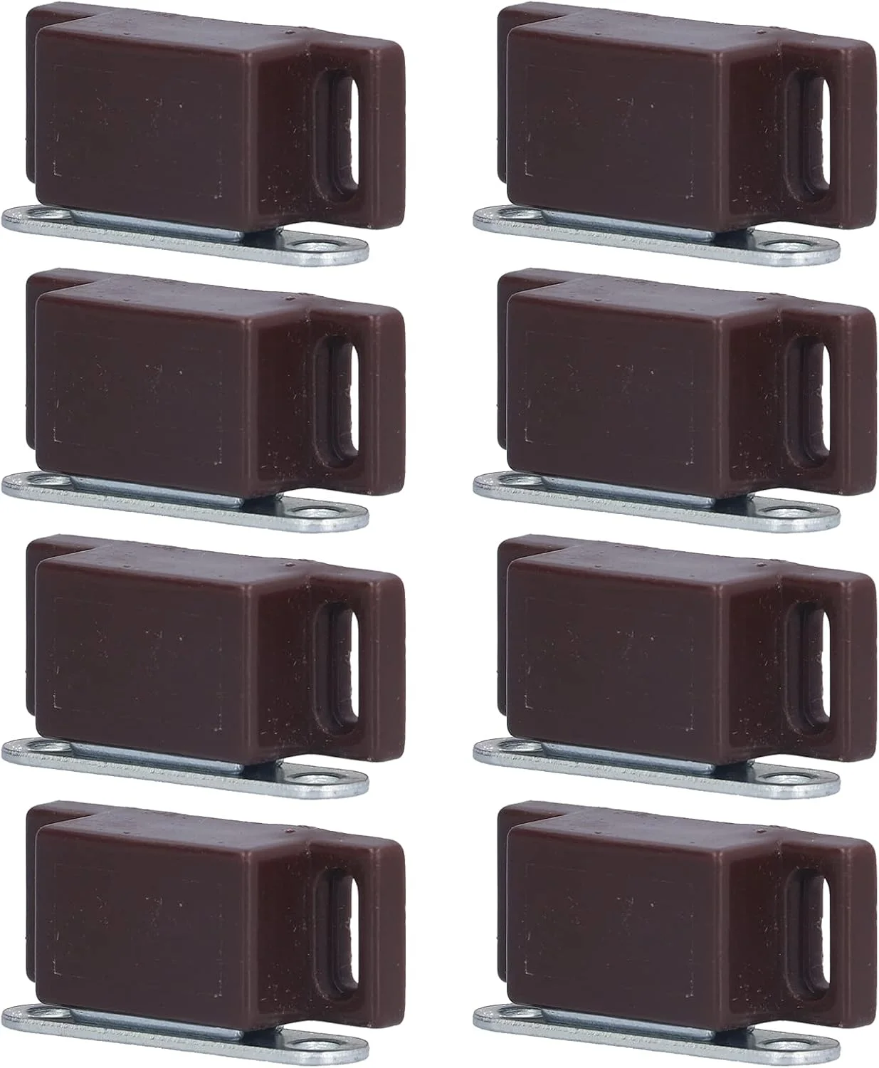 ست 8 عددی قفل درب کابینت، قفل مغناطیسی درب استیل ضد زنگ، ضربه گیر درب کابینت کمد، لوازم جانبی مبلمان، مناسب برای حمام، اتاق خواب، آشپزخانه، مکش درب کابینت (قهوه ای)