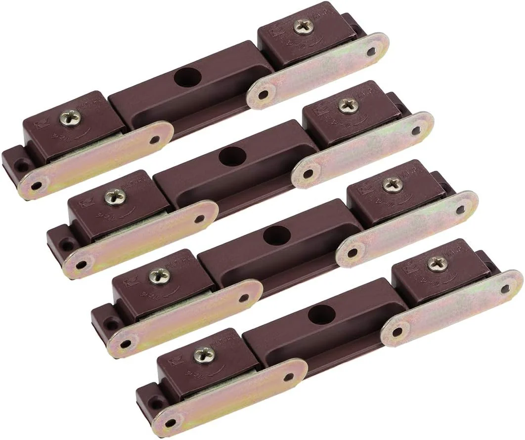 گیره مگنتی دوطرفه sourcing map برای درب کابینت، کمد و مبلمان، قهوه ای، 4 عدد