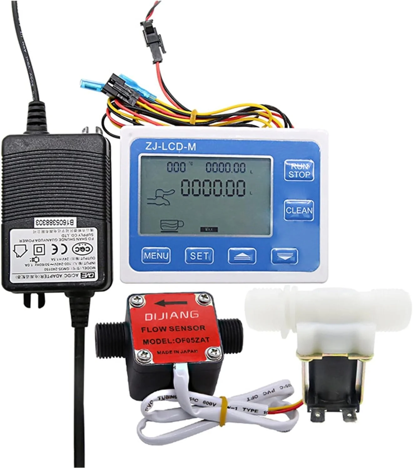 فلومتر آب، DN15 واحد کنترل جریان کمی برای جریان جریان کمی 1/2 اینچ با استفاده از شیر برقی حسگر دنده برای کنترل و نمایش جریان مایع فلومتر آب، DN15 واحد کنترل جریان کمی برای جریان جریان کمی 1/2 اینچ با استفاده از شیر برقی حسگر دنده برای کنترل و نمایش جریان مایع
