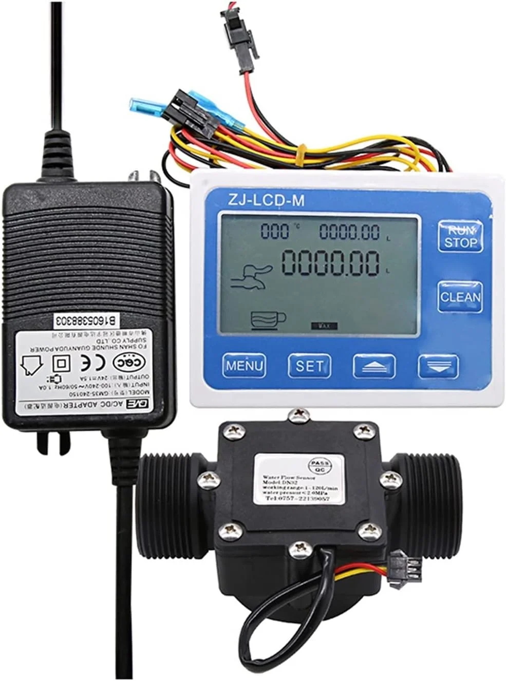 DN32 واحد کنترل کمی جریان صفحه نمایش دیجیتال 1-1/4 اینچ سنسور جریان آب سنسور سیم پیچ سلونوئیدی برای کنترل و نمایش جریان مایع DN32 واحد کنترل کمی جریان صفحه نمایش دیجیتال 1-1/4 اینچ سنسور جریان آب سنسور سیم پیچ سلونوئیدی برای کنترل و نمایش جریان مایع