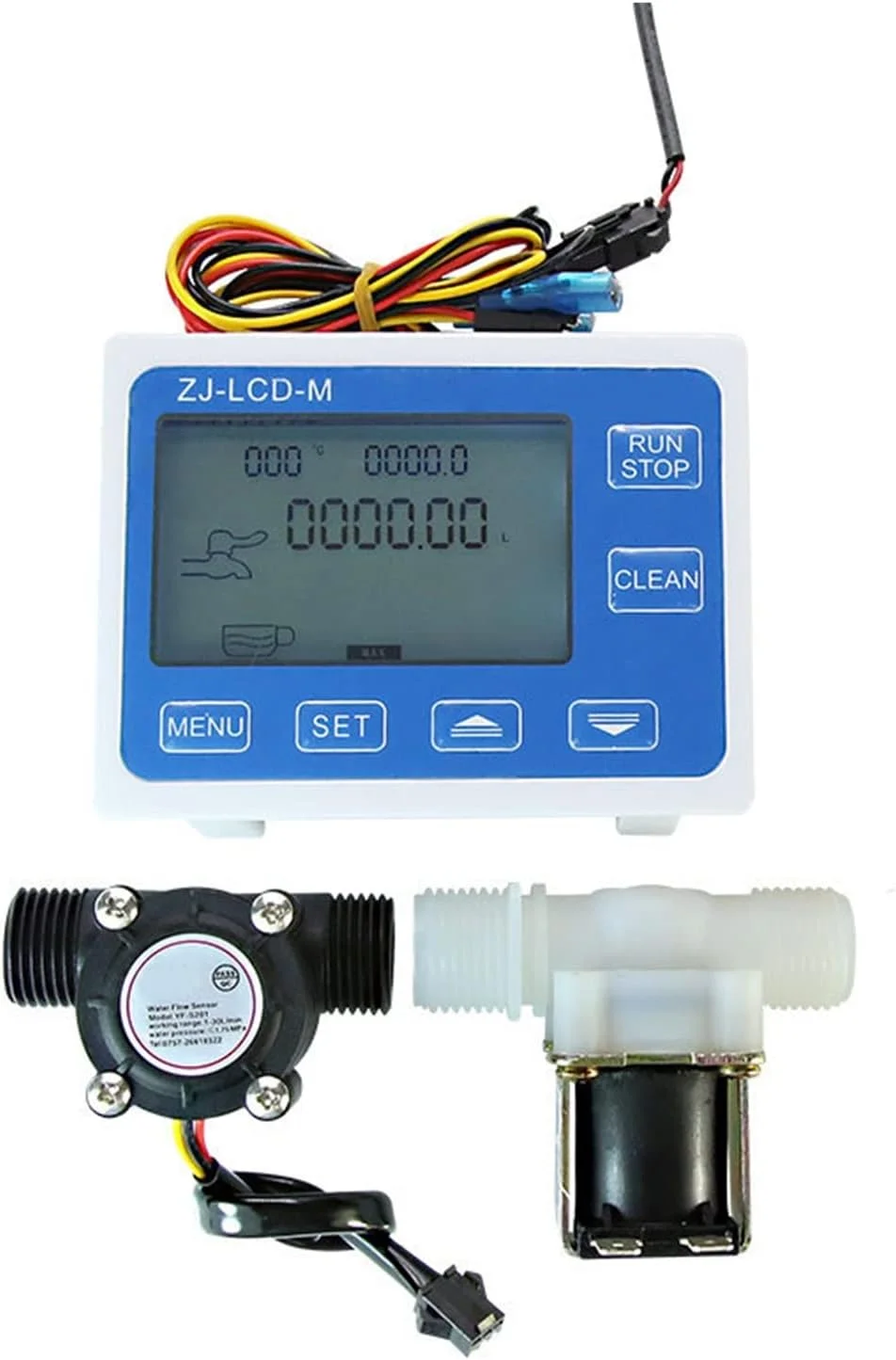 DN15 واحد کنترل کمی جریان صفحه نمایش دیجیتال 1/2 اینچ سنسور جریان آب سنسور سیم پیچ برقی با استفاده از جریان مایع و نمایشگر DN15 واحد کنترل کمی جریان صفحه نمایش دیجیتال 1/2 اینچ سنسور جریان آب سنسور سیم پیچ برقی با استفاده از جریان مایع و نمایشگر