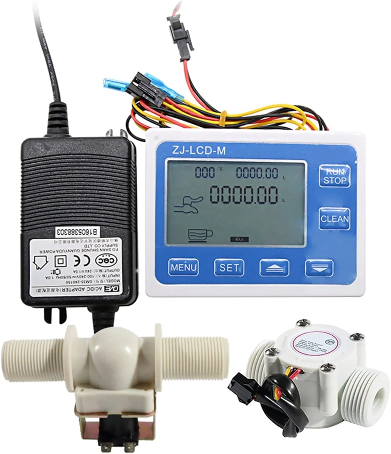 فلومتر آب، مقیاس جریان 3/4 اینچ کنترل کننده کمیت برای جریان صفحه نمایش دیجیتال DN20 استفاده از شیر برقی برای سنسور جریان آب برای کنترل و نمایش جریان مایع فلومتر آب، مقیاس جریان 3/4 اینچ کنترل کننده کمیت برای جریان صفحه نمایش دیجیتال DN20 استفاده از شیر برقی برای سنسور جریان آب برای کنترل و نمایش جریان مایع