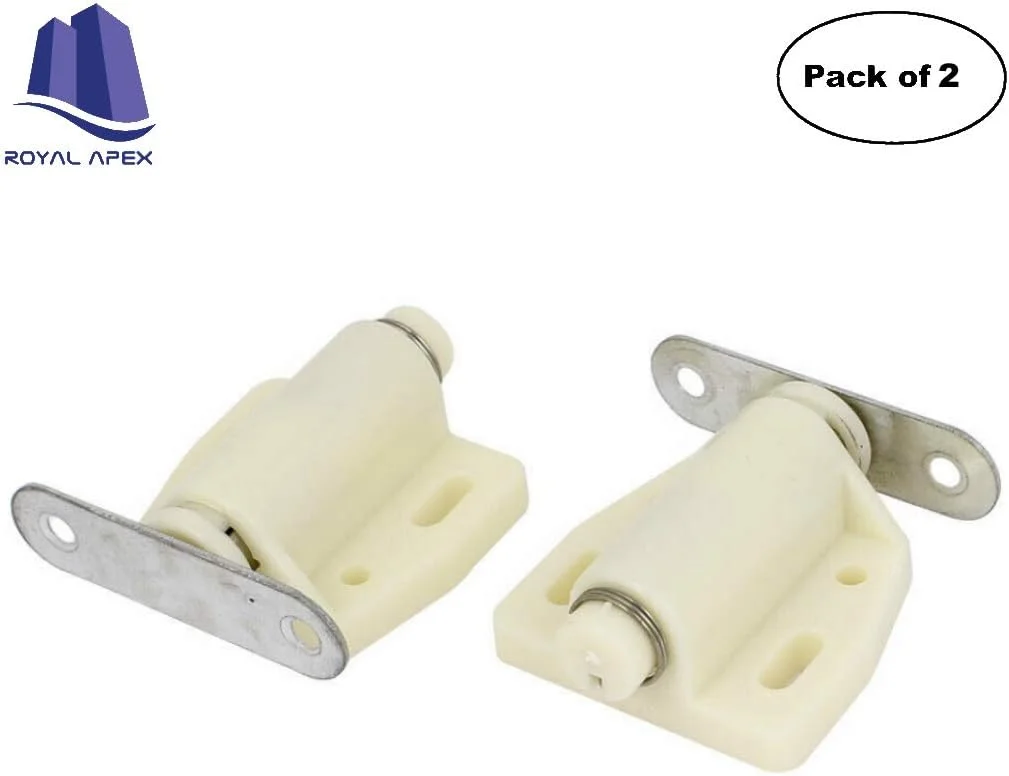 مگنت درب کابینت رویال اپکس با پیچ های استیل ضد زنگ مناسب برای منزل، آشپزخانه، حمام، مبلمان اداری (تک سفید، بسته 2 عددی)