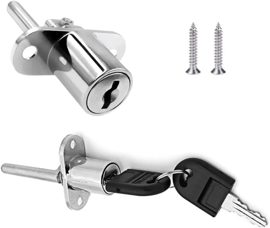 قفل کم کابینت امنیتی 2 تکه NA قفل پیستونی کمدهای مبلمان قفل پیستونی کشوی میز با 2 عدد کلید برای کابینت های پرونده کمد ویترین مبلمان