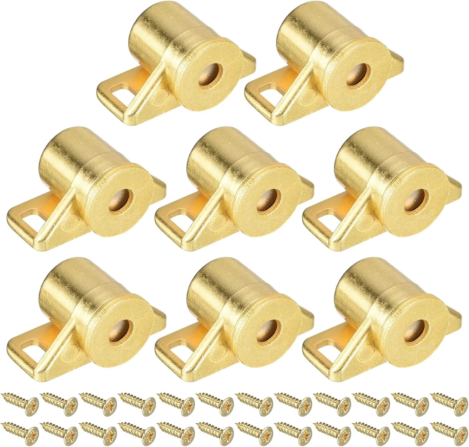 ست 8 عددی قفل مگنتی درب کابینت QUARKZMAN، سخت افزار قفل مگنتی آلیاژ روی برای درب های مبلمان کمد کابینت آشپزخانه، طلایی