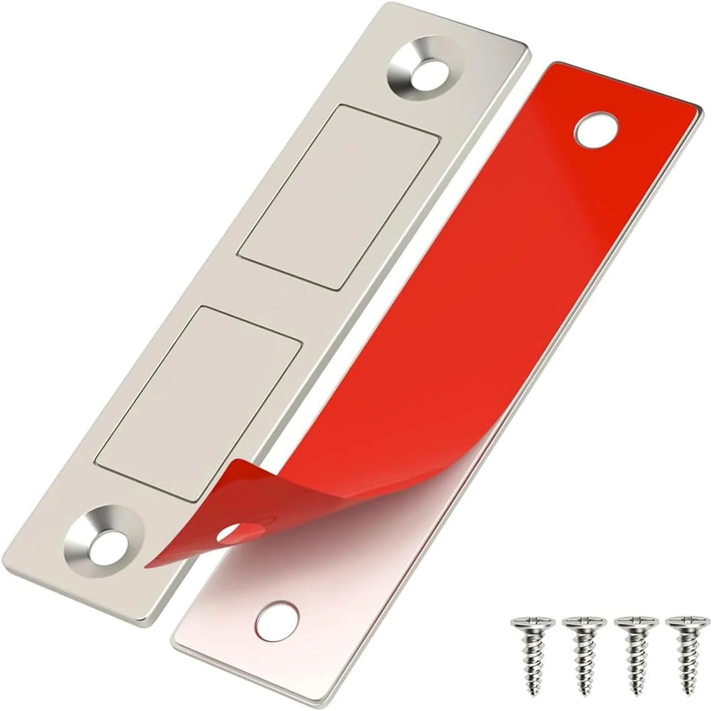 مگنت چسبی درب QZKJQDD، مگنت درب کابینت، مگنت فوق العاده نازک درب، مگنت خود چسب درب کابینت، برای بستن درب کمد و کابینت مبلمان