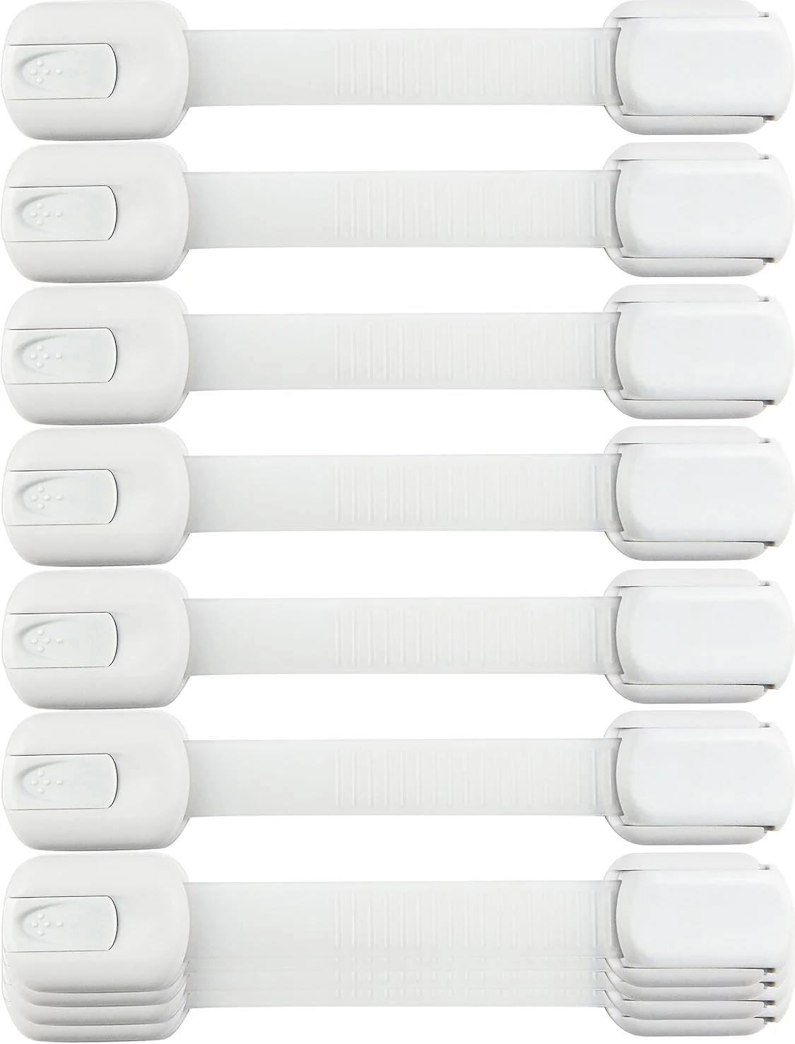 قفل های بند ایمنی | بسته 10 عددی محافظ کودک برای کابینت ها، کشوها، یخچال، توالت و موارد دیگر | چسب قوی 3M، بدون نیاز به سوراخ کاری | قفل های ایمنی مطمئن، شیک و آسان برای نصب.