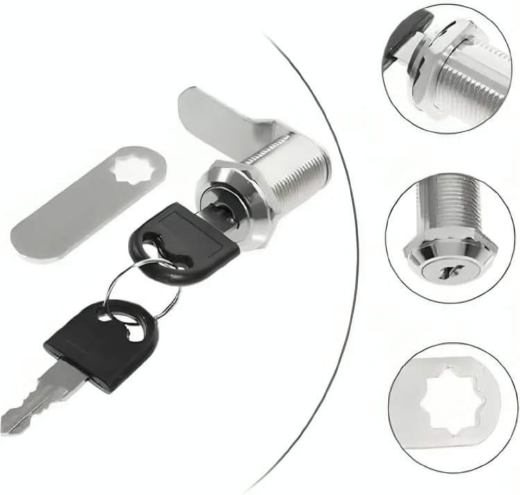 قفل کابینت، صندوق پستی، کشو و کمد پورتال AE با 2 کلید، 30 میلی متر (مشکی)