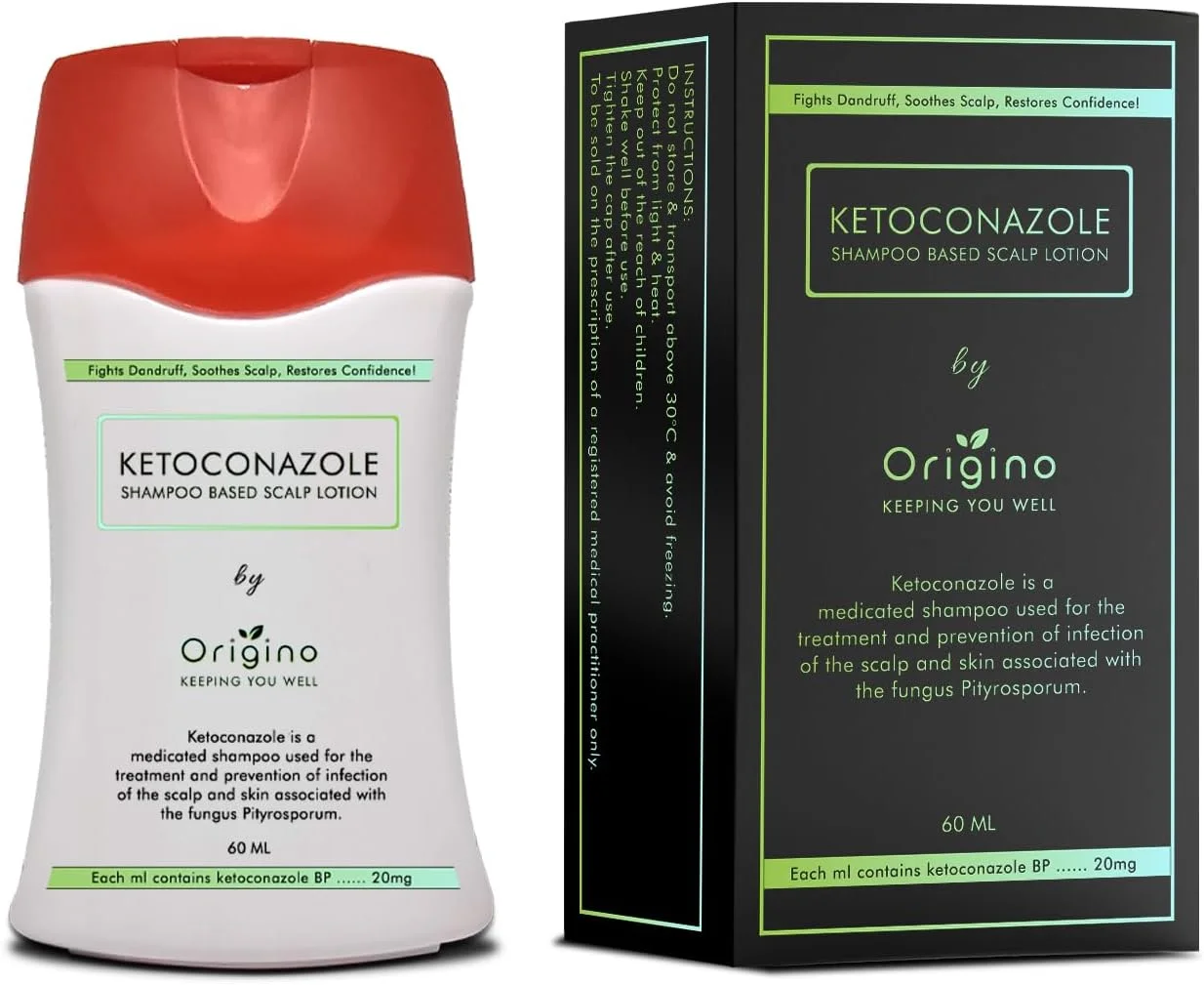 اوریجینو برای سلامتی شما - شامپو درمان ضد شوره کتوکونازول، درمان موثر شوره سر، از اولین شستشو اثر می کند، از نظر بالینی ثابت شده است که خارش پوست سر را تسکین می دهد (60 میلی لیتر) اوریجینو برای سلامتی شما - شامپو درمان ضد شوره کتوکونازول، درمان موثر شوره سر، از اولین شستشو اثر می کند، از نظر بالینی ثابت شده است که خارش پوست سر را تسکین می دهد (60 میلی لیتر)
