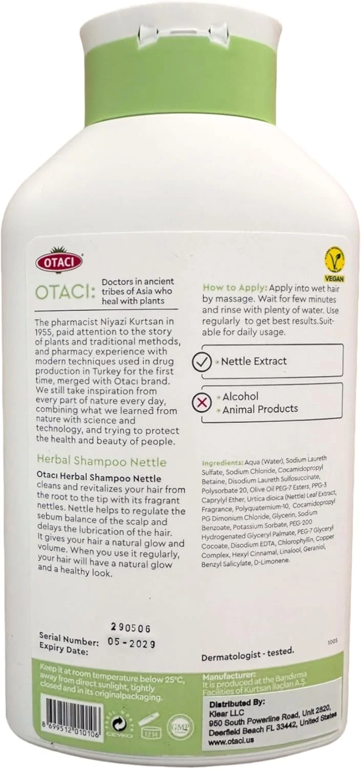 شامپو گیاهی متعادل کننده چربی مو اوتاچی حاوی عصاره گزنه