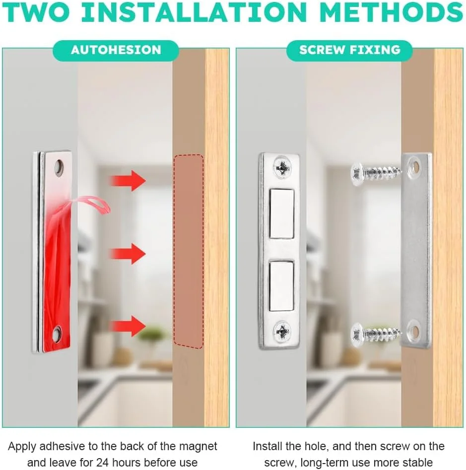 مگنت درب کابینت، بسته 4 عددی مگنت های قوی برای آشپزخانه، مگنت 30 پوندی برای درب کشو کابینت، مگنت دوگانه قدرتمند، طراحی فوق العاده نازک، نصب آسان، دوام طولانی مدت مگنت درب کابینت، بسته 4 عددی مگنت های قوی برای آشپزخانه، مگنت 30 پوندی برای درب کشو کابینت، مگنت دوگانه قدرتمند، طراحی فوق العاده نازک، نصب آسان، دوام طولانی مدت
