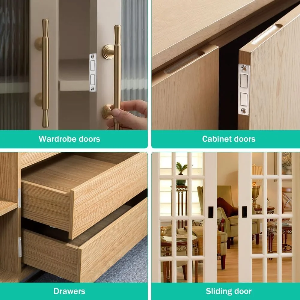 مگنت درب کابینت، بسته 4 عددی مگنت های قوی برای آشپزخانه، مگنت 30 پوندی برای درب کشو کابینت، مگنت دوگانه قدرتمند، طراحی فوق العاده نازک، نصب آسان، دوام طولانی مدت مگنت درب کابینت، بسته 4 عددی مگنت های قوی برای آشپزخانه، مگنت 30 پوندی برای درب کشو کابینت، مگنت دوگانه قدرتمند، طراحی فوق العاده نازک، نصب آسان، دوام طولانی مدت