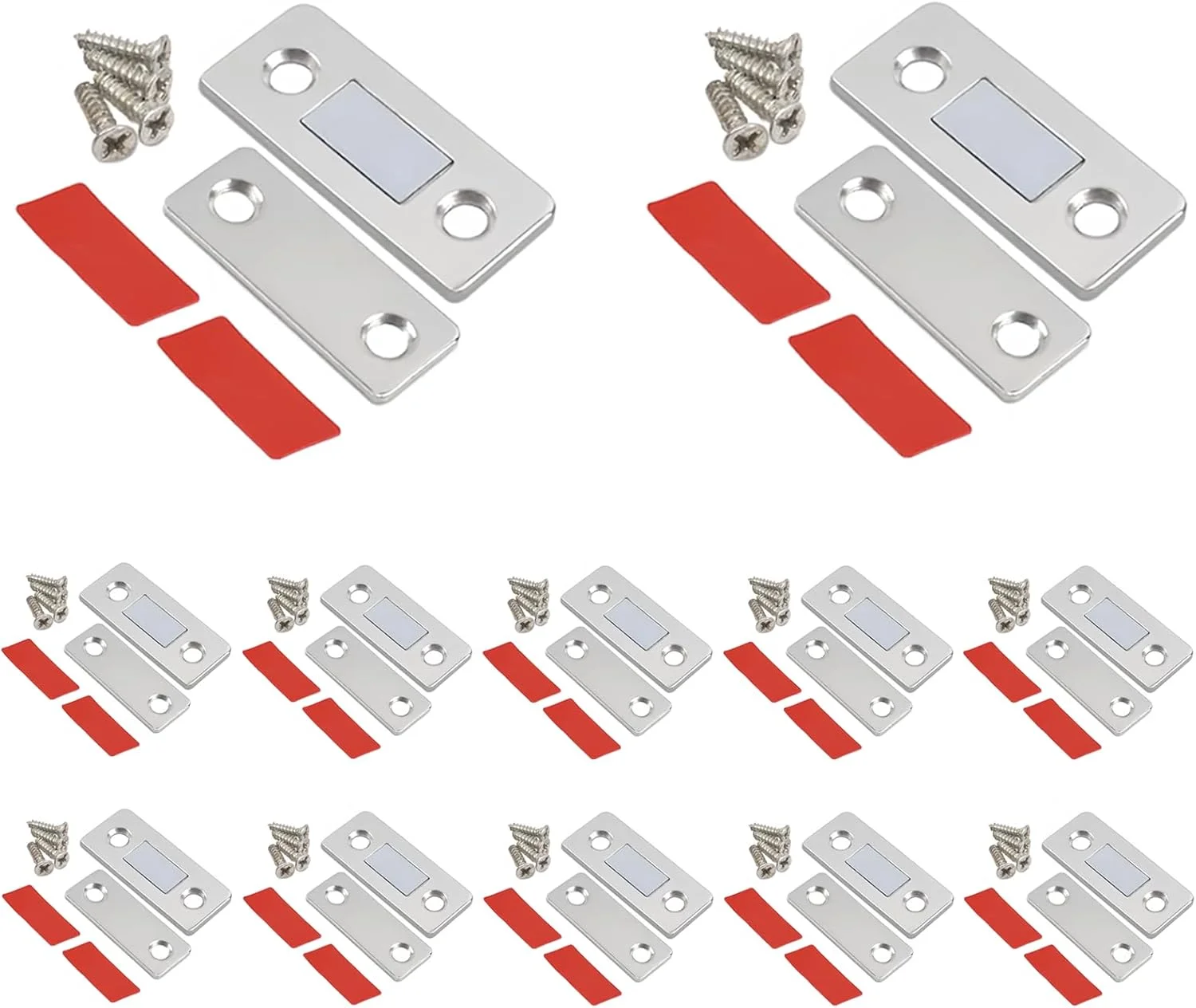 بسته 12 عددی مگنت درب برای قفل مغناطیسی مبلمان، مگنت های فوق العاده نازک برای درب کابینت، مگنت کمد، بست مغناطیسی کمد، مگنت درب مناسب برای درب های آشپزخانه، پنجره ها و کشوها