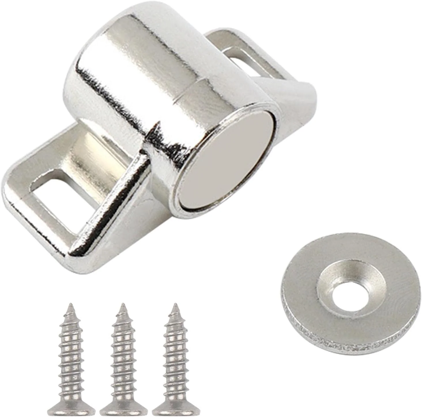 4 عدد قفل مغناطیسی، مگنت درب، قفل درب مغناطیسی، آهنربای درب کابینت به همراه پیچ های استیل ضد زنگ، مناسب برای کابینت مبلمان منزل، کمد اداری، نصب آسان، نقره ای 4 عدد قفل مغناطیسی، مگنت درب، قفل درب مغناطیسی، آهنربای درب کابینت به همراه پیچ های استیل ضد زنگ، مناسب برای کابینت مبلمان منزل، کمد اداری، نصب آسان، نقره ای