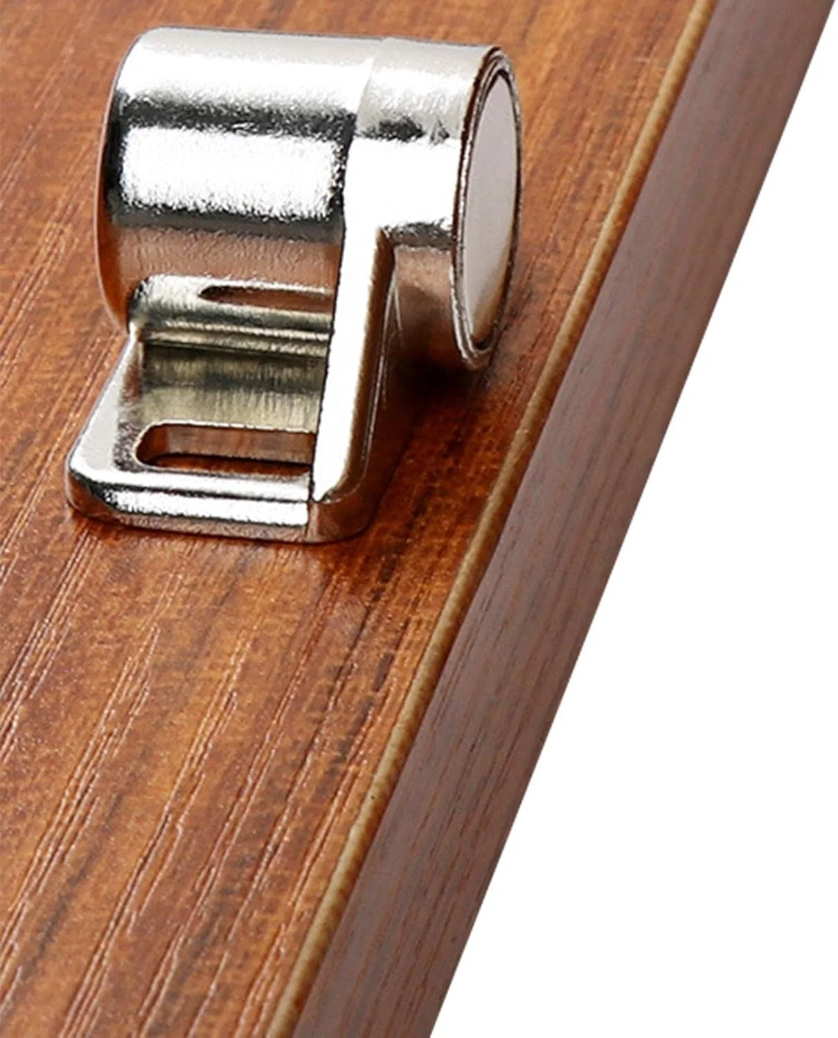 4 عدد قفل مغناطیسی، مگنت درب، قفل درب مغناطیسی، آهنربای درب کابینت به همراه پیچ های استیل ضد زنگ، مناسب برای کابینت مبلمان منزل، کمد اداری، نصب آسان، نقره ای