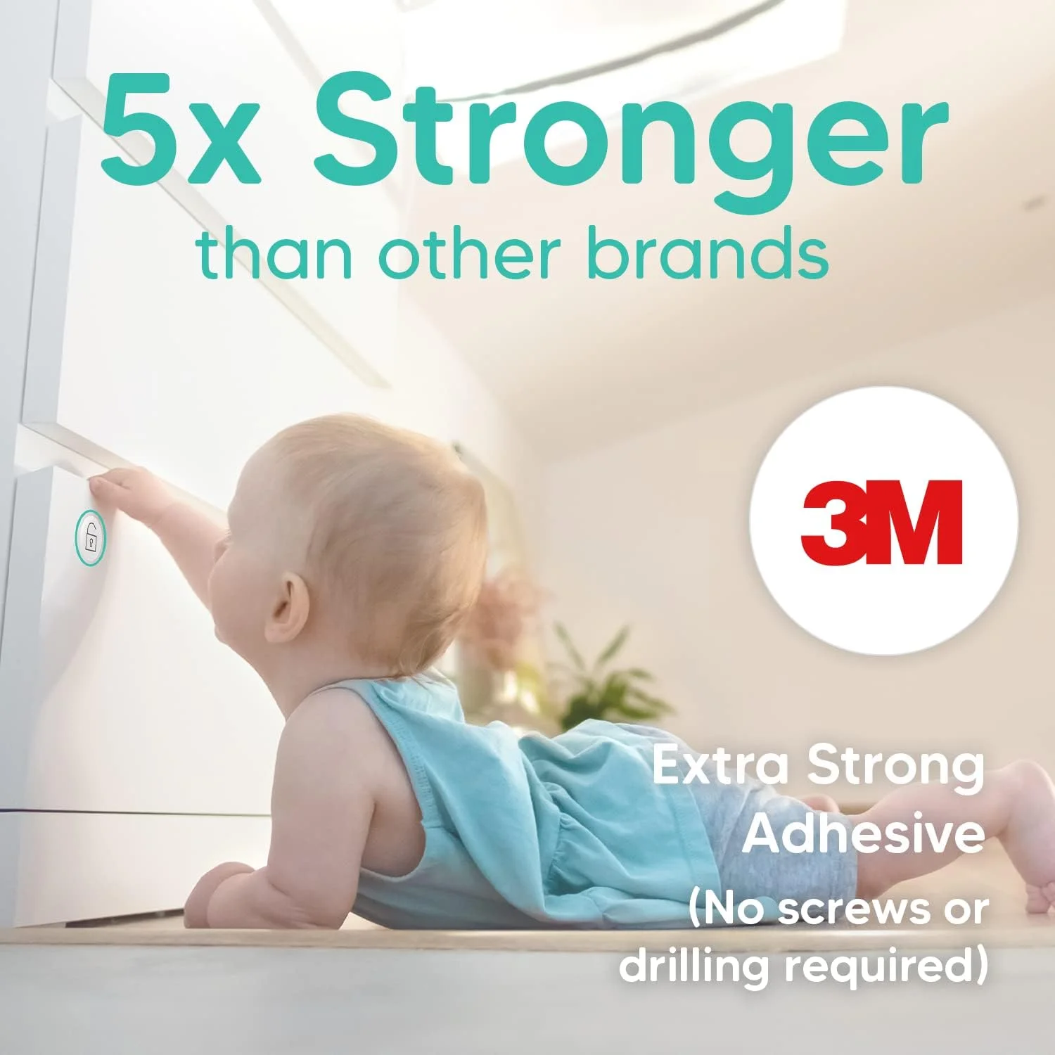 قفل های مغناطیسی ایمنی کابینت کودک AYCORN [10 قفل و 2 کلید] ایمن سازی کودک و نوزاد برای آشپزخانه، کابینت ها و کشوها، نصب 30 ثانیه ای (بدون سوراخ کاری) با چسب 3M برتر