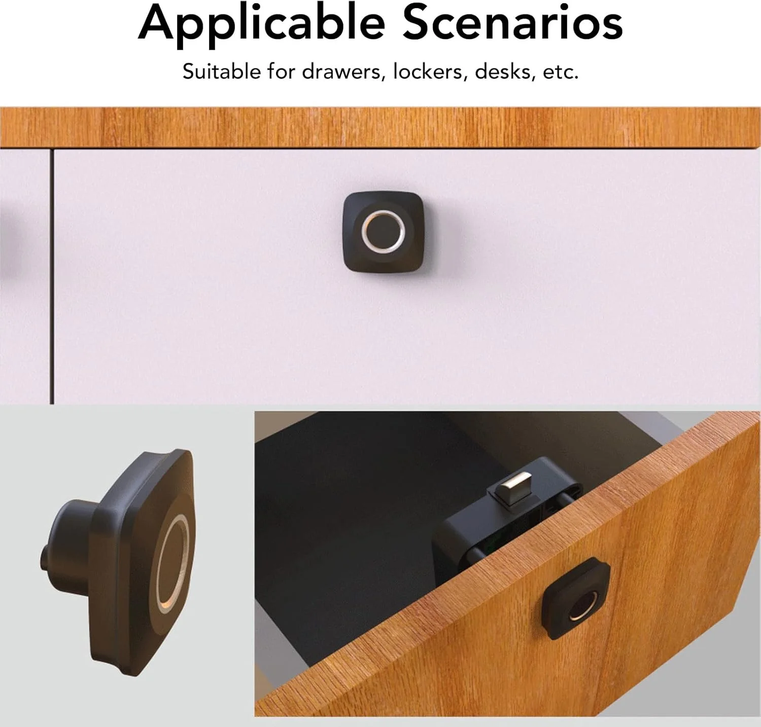 قفل کابینت اثر انگشتی Luocute، قفل هوشمند بیومتریک کابینت با باتری و طراحی بدون کلید برای کشوها، میزها، کابینت های لباس، قفل اثر انگشتی الکتریکی برای داخل و خارج از خانه قفل کابینت اثر انگشتی Luocute، قفل هوشمند بیومتریک کابینت با باتری و طراحی بدون کلید برای کشوها، میزها، کابینت های لباس، قفل اثر انگشتی الکتریکی برای داخل و خارج از خانه