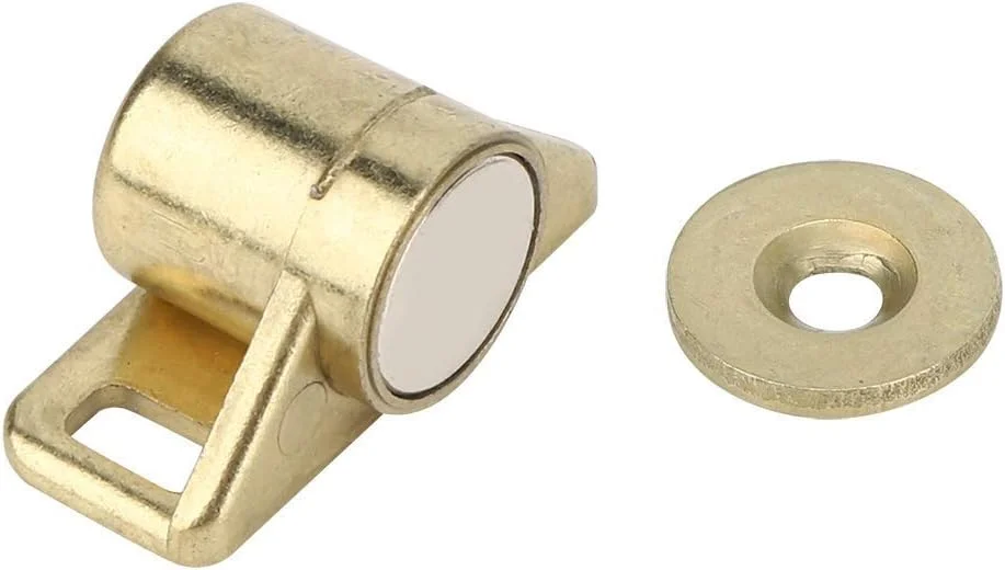 قفل مگنتی درب، 4 ست مگنت درب کابینت آلیاژ روی، قفل مگنتی کابینت برای بستن درب کشویی، بستن درب کابینت آشپزخانه، کمد