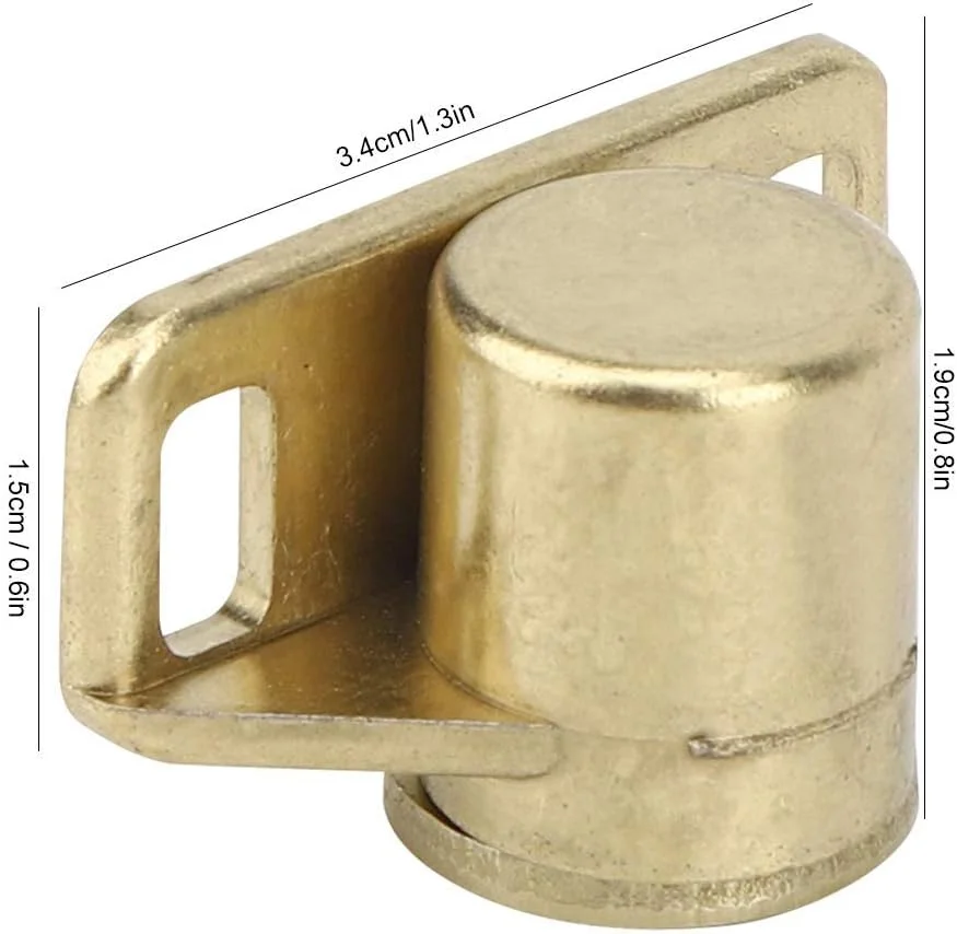 قفل مگنتی درب، 4 ست مگنت درب کابینت آلیاژ روی، قفل مگنتی کابینت برای بستن درب کشویی، بستن درب کابینت آشپزخانه، کمد