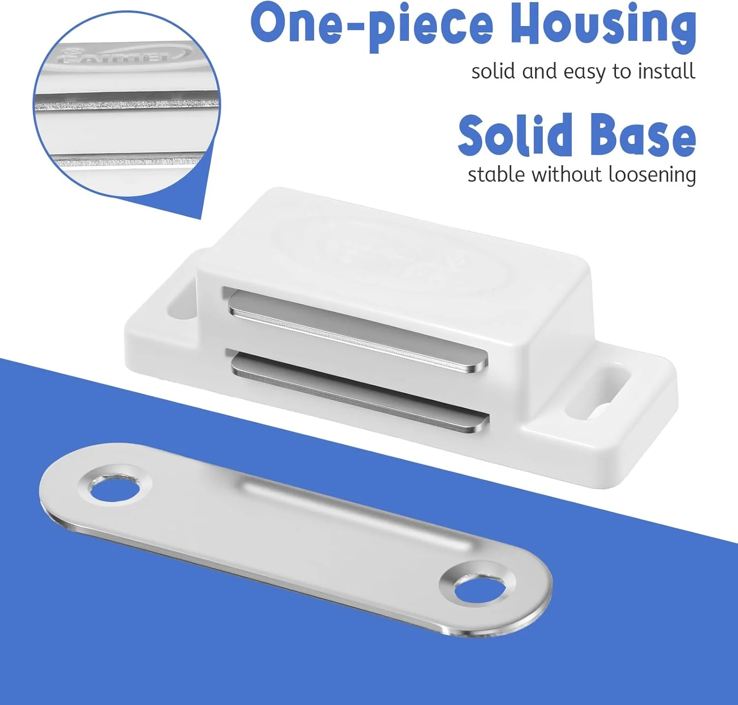 پک 5 عددی مگنت درب کابینت، مگنت درب سفید و محکم برای درب کمد و کابینت، مگنت قوی برای درب ها، کمد لباس، کشوها و کرکره ها